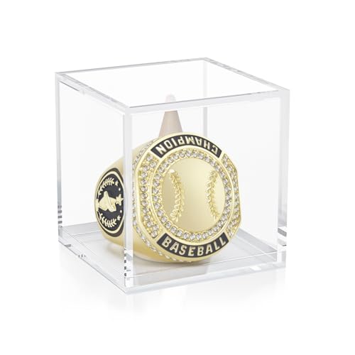 Championship Ring Award - 1 Pack Baseball MVP Medal with Display Case
