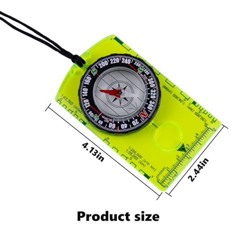 2-Pack Waterproof Orienteering Compass for Kids & Adults - Green
