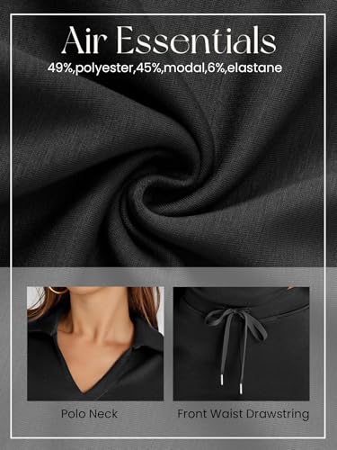 Glamaker Women's 2 Piece Sets Black Large Casual Sweatsuit Outfit