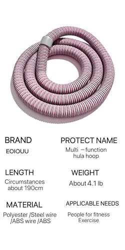 5 lbs Soft Spring Weighted Hula Hoop for Core Workout - Purple