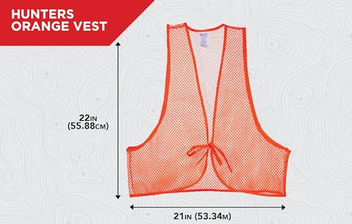 High-Visibility Blaze Orange Mesh Hunting Vest - One Size