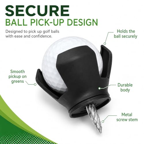 Golf Ball Retriever - 4 Pack Putter End Grabber Picker