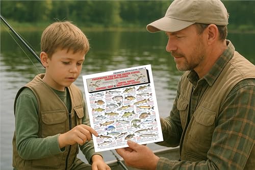 Freshwater Fish Identification Chart - Waterproof Reference Guide