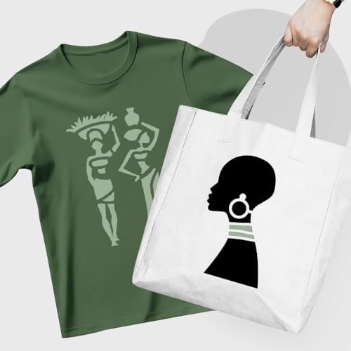 African Tribal Stencils for Painting on Wood, 9 Pieces 6 x 6 inch, Canvas, Paper, Fabric, Walls and Furniture, African Stencil, Home D?cor, Reusable DIY Art and Craft STENCILAIR