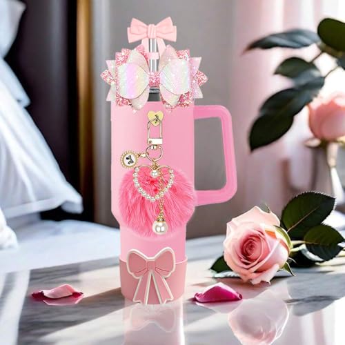 Bling Accessories Set for Stanley Cup 30oz & 40oz - Pink
