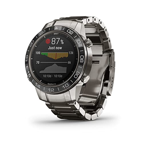 Garmin MARQ Aviator Luxury Tool Watch - 46 mm Titanium, GPS & Weather