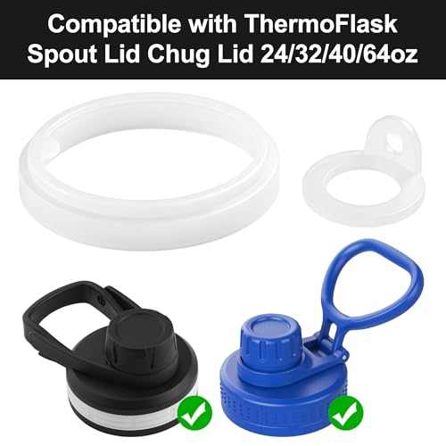 Silicone Seal Gasket Set for Wide Mouth Spout and Chug Lids - 6 Piece