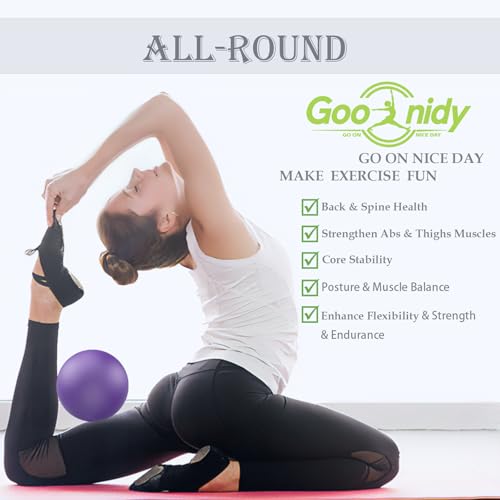 Small Soft Pilates Yoga Ball - 9 Inch Purple Mini Exercise Ball