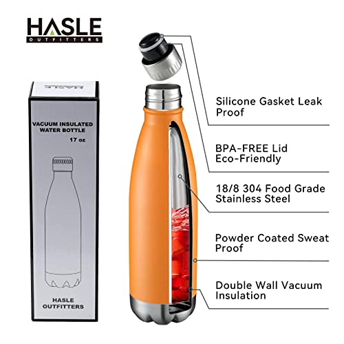 HASLE OUTFITTERS 17oz Vacuum Insulated Stainless Steel Water Bottle – Orange