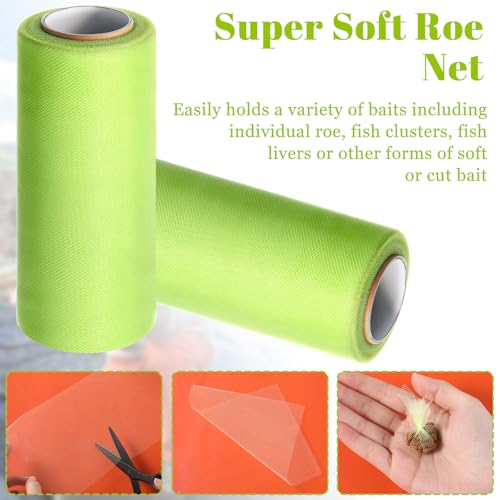 Fishing Soft Spawn Net - 2 Rolls 5.9" x 72 ft Bait Holder