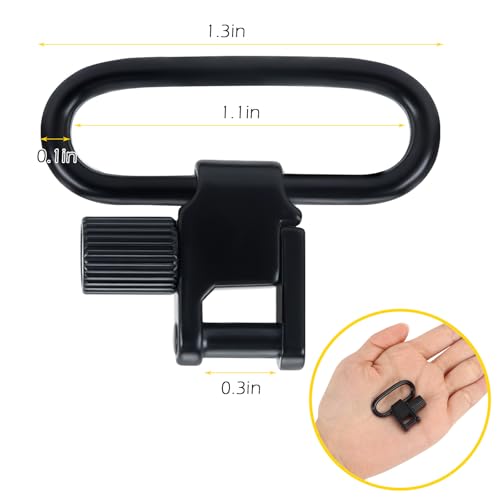 Rifle Sling Swivel 1 Inch - Durable Two-Point Sling Attachment Clips