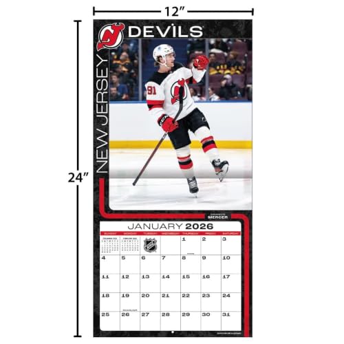 New Jersey Devils 2026 Wall Calendar - 12x12 Full-Color Photos