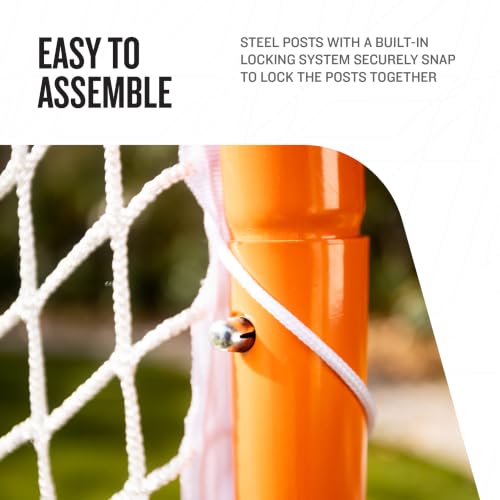 6' x 6' Backyard Lacrosse Goal - Training Net for Kids & Adults - Orange