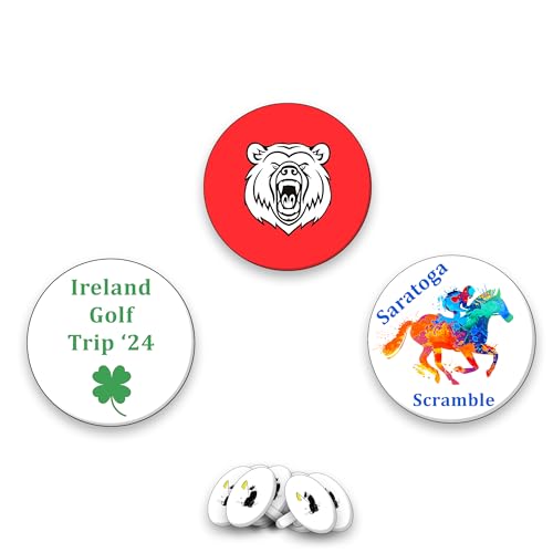 Plastic Golf Ball Markers - Four Leaf Clover Design - 20 Pack - Overrun Prints