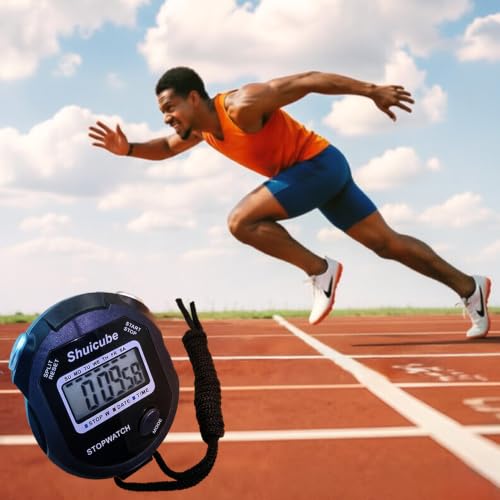 Digital Stopwatch Timer with Large Display & Replaceable Battery