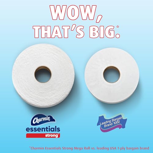 Essentials Strong Toilet Paper - 6 Mega Rolls, 429 Sheets Per Roll