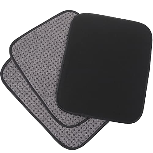 Microfiber Bowling Ball Towels - 3-Pack Shammy Pads - Grey & Black