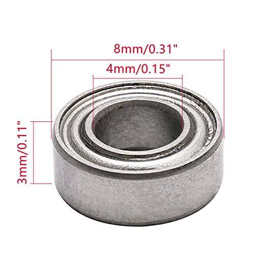 MR84ZZ Miniature Steel Deep Groove Ball Bearings 4x8x3mm