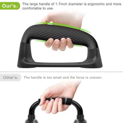Push Up Bars for Strength Training - Non-Slip Black Handles