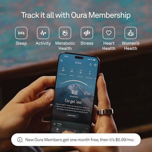 Smart Ring 4 - Silver - Size 8 | Health Tracker with 8 Days Battery Life