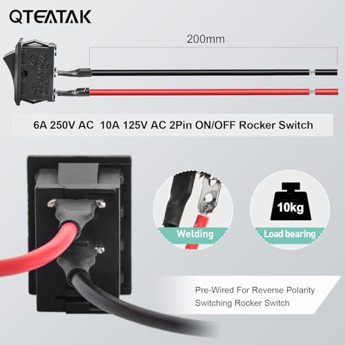 KCD1 On/Off Pre-Wired Boat Rocker Switch - 2-Pin Pack of 5