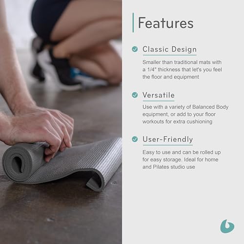 Mini Pilates and Yoga Mat - Compact Home Gym Exercise Mat