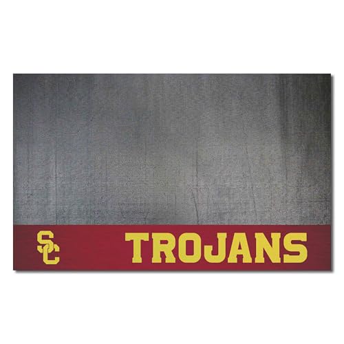 USC Trojans Vinyl Grill Mat - 26" x 42" - Black