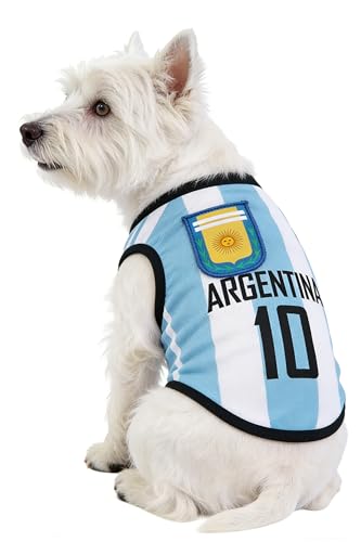 Soccer Jersey for Small Dogs - Blue, Size S (3-5 lbs)