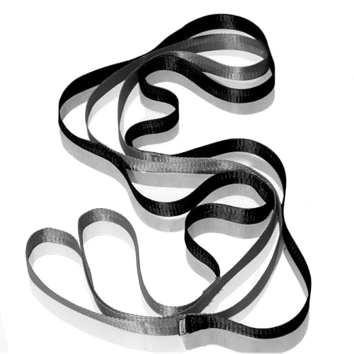 Stretching Strap with Loops for Leg & Back Therapy - Black