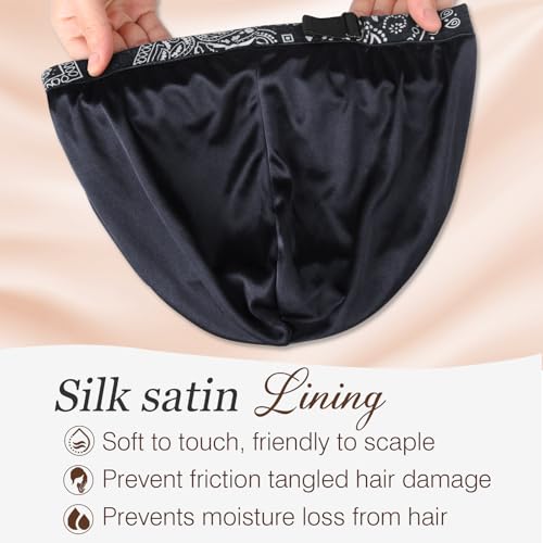 Satin Lined Beanies for Women | Adjustable Sleep Cap with Silky Lining