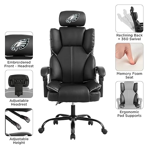 Philadelphia Eagles Champ Chair - Black, One Size
