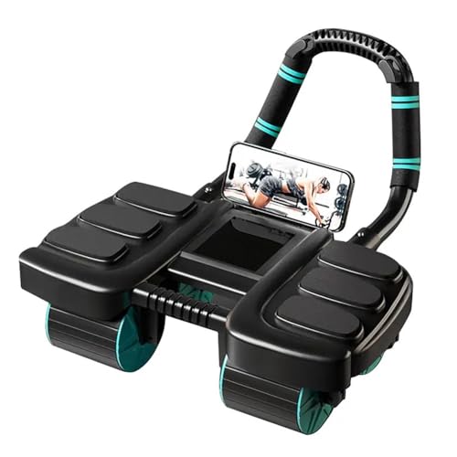 Automatic Rebound Ab Roller Wheel with Elbow Support - Black