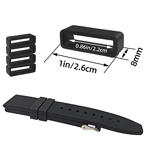 6 Pcs Watch Band Loop Keeper - Replacement Resin Strap Fastener Ring