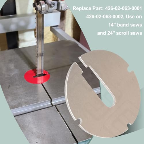 (Pack of 2) 426-02-063-0001 426-02-063-0002 Table Inserts (Diameter: 2.5 in, Thickness: 0.1 in) Compatible With Delta 14 Part/Rockwell 14" Band saws and 24" Scroll saws