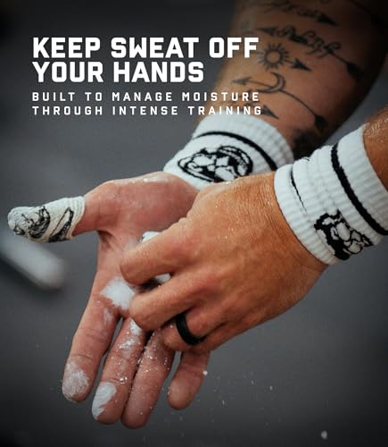 Sweat-Wicking Wrist Sweatbands - Breathable Cotton-Blend - Gray
