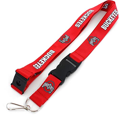 Ohio State Buckeyes Team Lanyard with Key Ring - 24 Inch