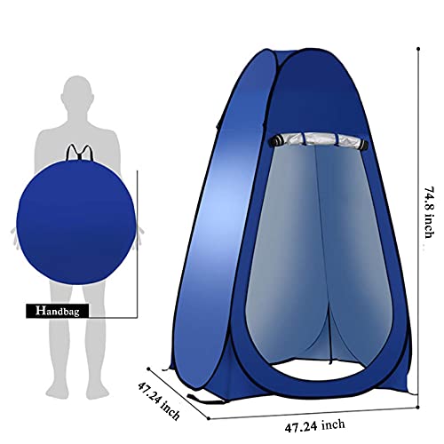 Blue Portable Pop-Up Privacy Tent for Outdoor Shower, Dressing, Camping