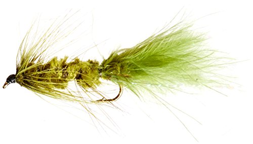 Wooly Bugger Olive Assortment - 12 Hand-Tied Fishing Flies
