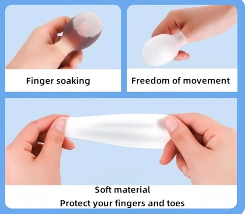 Waterproof Silicone Finger Sleeves - 3 Pack Reusable Finger Protectors