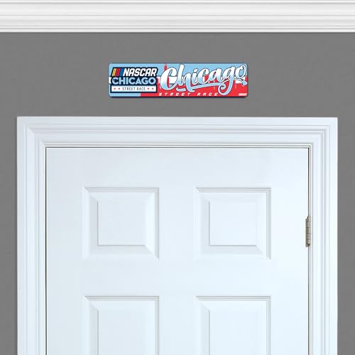 NASCAR Racing Metal Street Sign 4" x 15" - Chicago Street Race