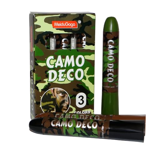 Camo Face Paint Stick - Green, Black & Brown for Outdoor Sports