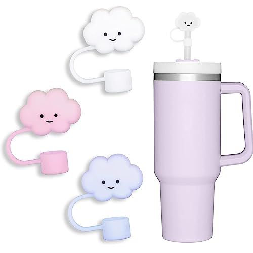 3pcs Cloud Straw Covers for 10mm Large Tumbler Straws - Mix Cloud