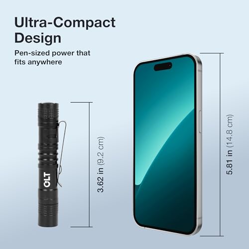 LED Mini Flashlight - 150 Lumen Compact Tactical Light (3.5-Inch)