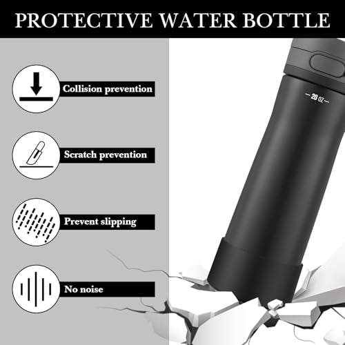 Silicone Water Bottle Boot - 2 Pack Anti-Slip Protector for Contigo