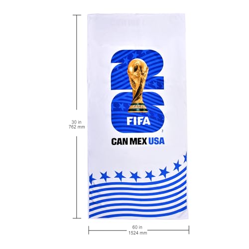 FIFA World Cup 2026 Emblem Towel - 30x60 Inch Velvet - Host USA
