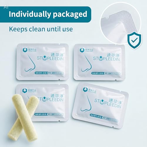 Nasal Sponges for Nosebleed Control - Chitosan Hemostatic Dressing, 4 Pack