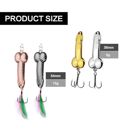 Funny Fishing Lures Set - 4pcs Zinc Alloy Spoon Baits