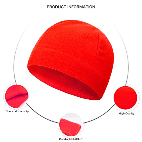 Tactical Polartec Fleece Beanie Hat - One Size / Red