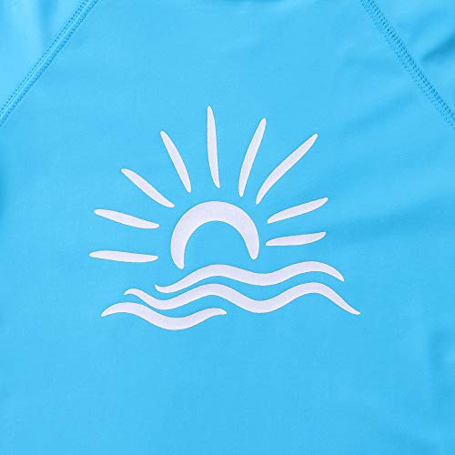 Kids Long Sleeve Rashguard Swimsuit UPF 50+ - 3-4T Blue