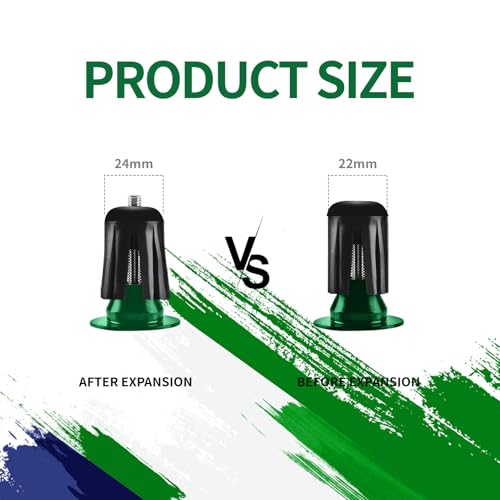 Aluminum Bike Handlebar End Caps - 2 Pack, Green